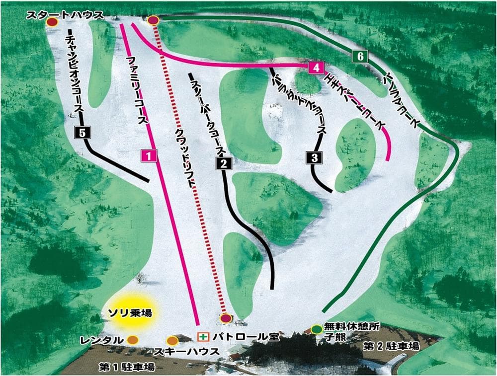 Chokai Kogen Yashima trail map