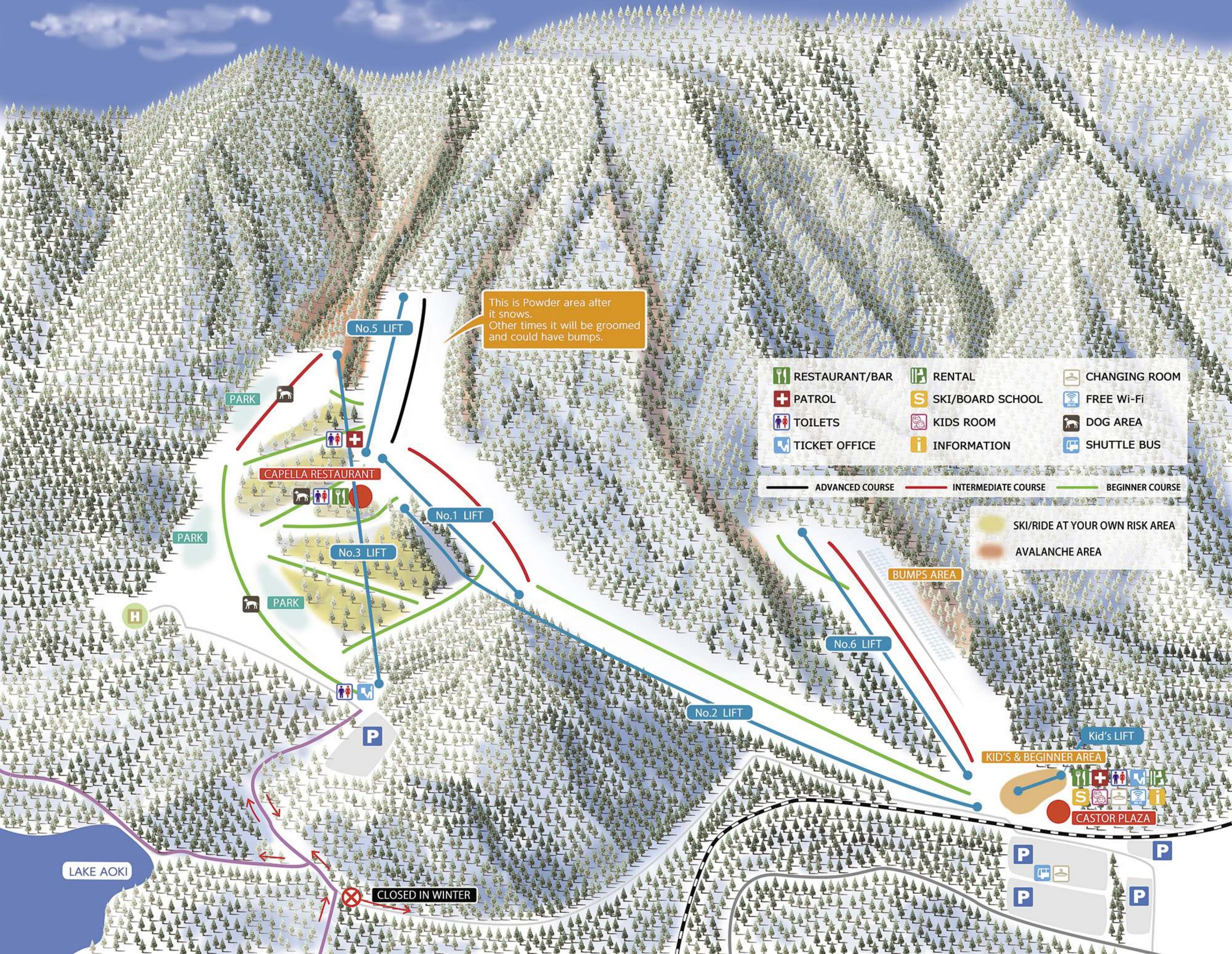 Hakuba Sanosaka trail map