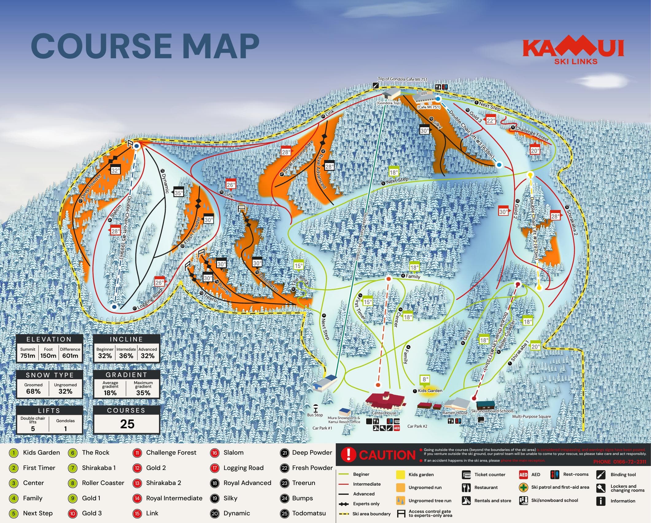 Nakayama Touge trail map