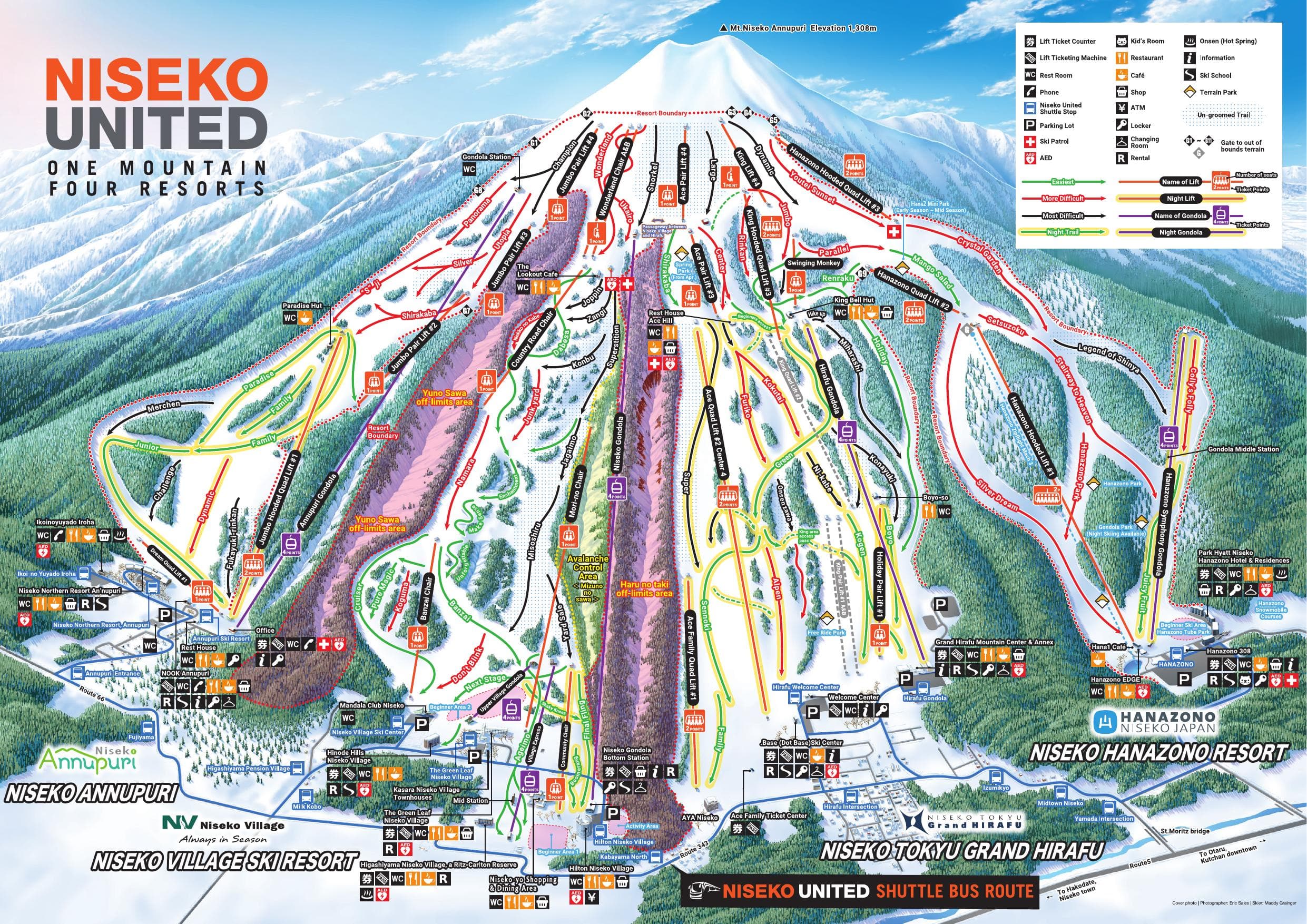 Niseko Annupuri trail map
