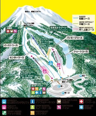 Mt. Ontake Resort (Gifu side) trail map