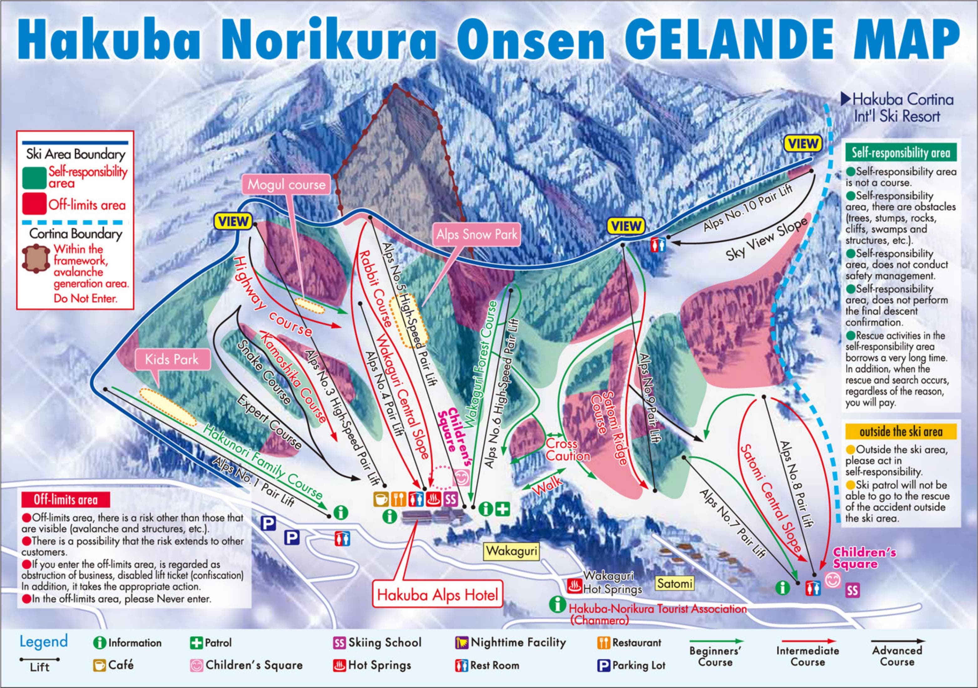 Sugadaira Kogen trail map