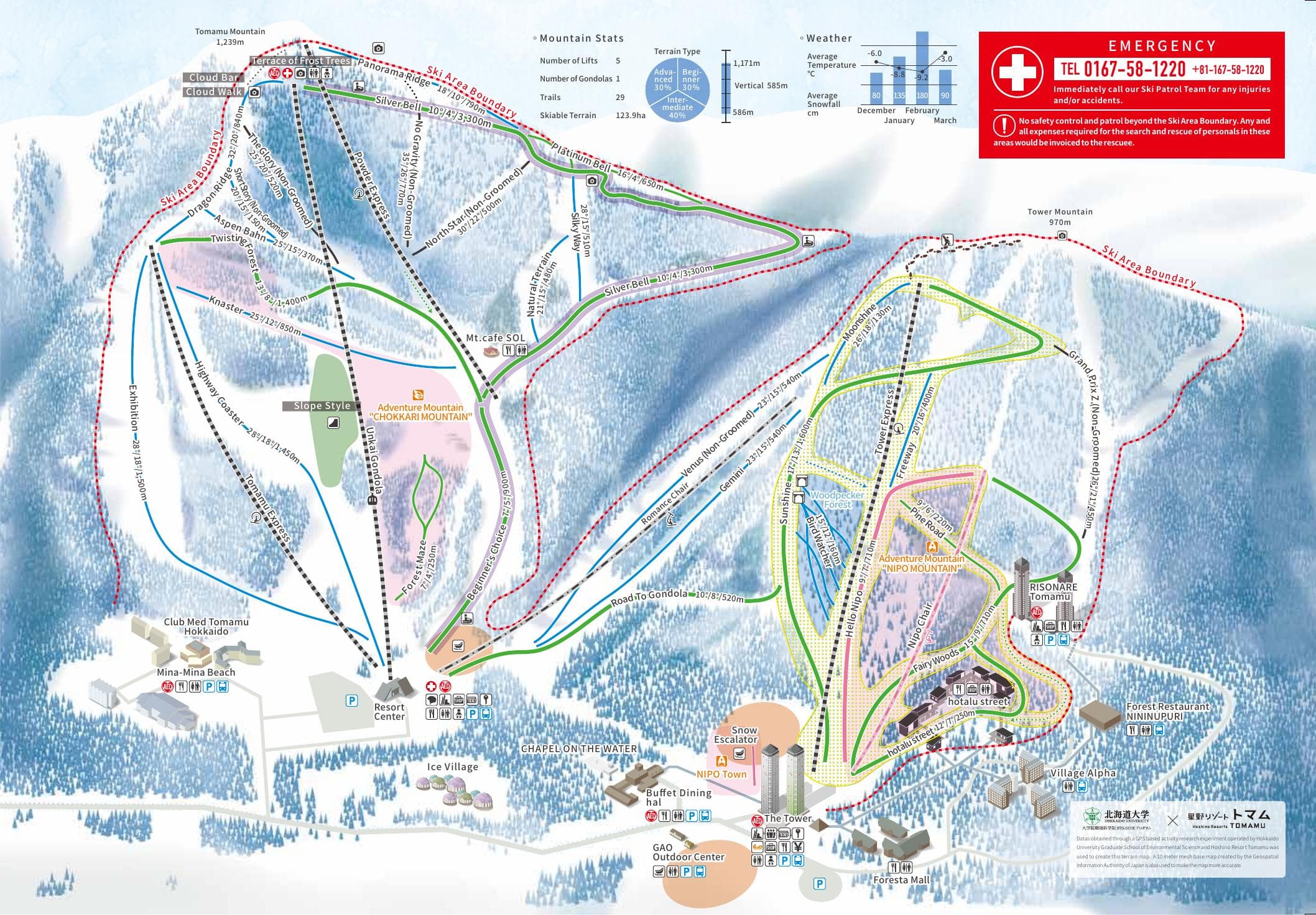 Hoshino Resorts Tomamu trail map